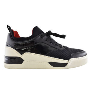 Christian Louboutin Mens Aurelien Flat Black White Neomesh Low Top Sneaker 44 11